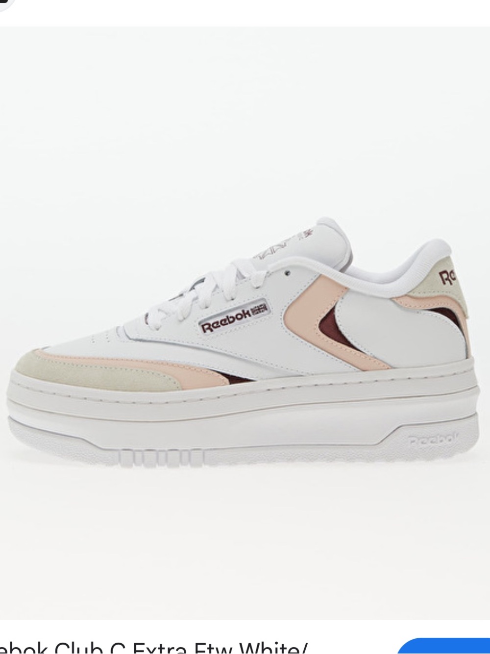 Reebok Women’s White, Blush & Cream Platform Sneakers